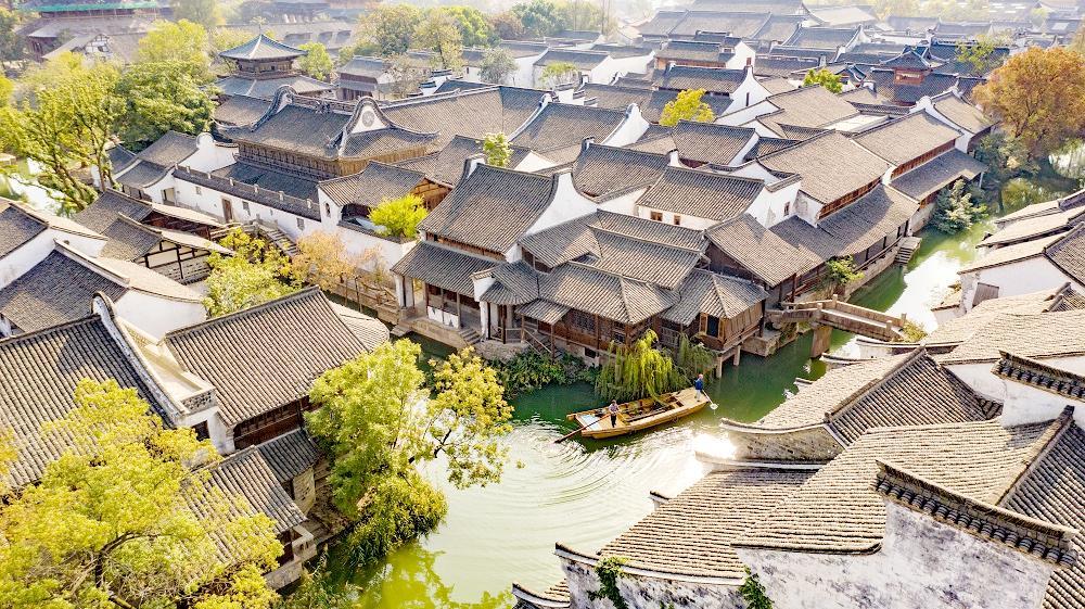 濮院古镇最新实景图片，千年古镇风华再现的壮丽景色✨
